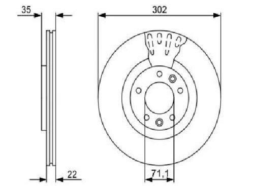 2x Disco freno ventilato 0 986 479 500 BOSCH per CITROËN C6 - Immagine 3