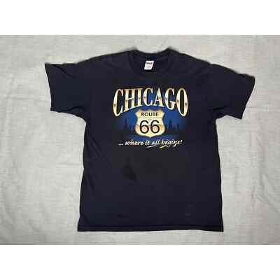 Chicago Route 66 Where It All Begins T-shirt Large