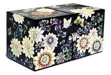 Korean MOP Inlaid & Lacquered Home-Deco Twin Cubic Jewellery Organiser Box