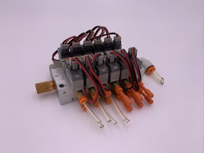 #ad SMC US8772 6 Station Pneumatic Manifold Assembly $36.66