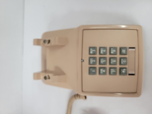 Téléphone de bureau vintage Cortelco ITT Premier 2500 beige/marron ligne unique TESTÉ - Photo 4/7