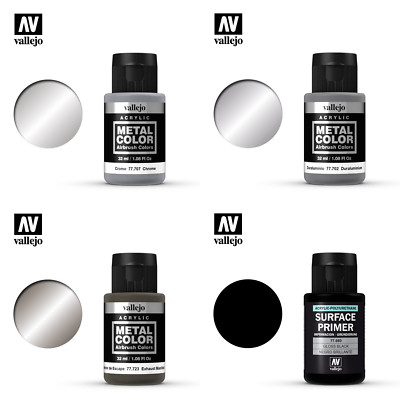 Vallejo - Metallfarben - (Singles alle Farben, Vollsortiment) 32ml Flaschen