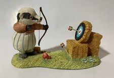 Villeroy and Boch FOX ARCHER FIGURE Foxwood Tales Sports Bullseye L 11 cm H 6cm