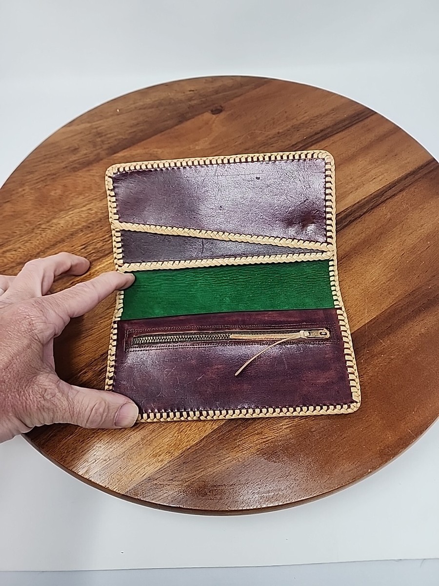 Hand Tooled Vintage Long Bifold Wallet Never Used | eBay