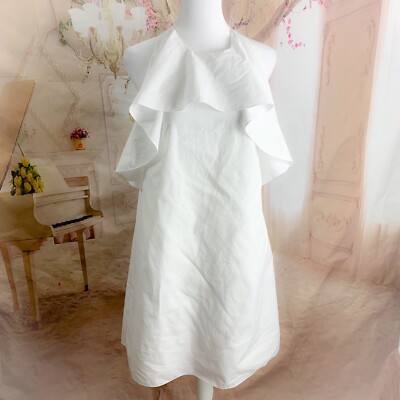 Alice and Olivia Women's Gwenie Ruffle Halter Dress in White Size Medium |  eBay