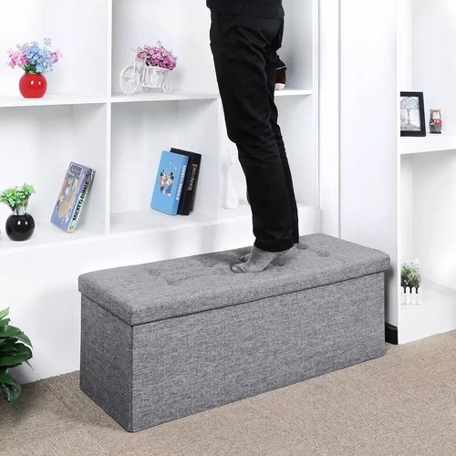 Folding Storage Ottoman SONGMICS - Picture 3 of 5