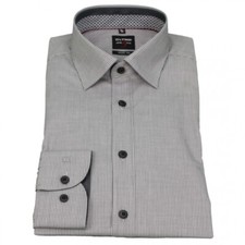 Olympus men's body fit shirt level 5 gray striped 2003 84 68