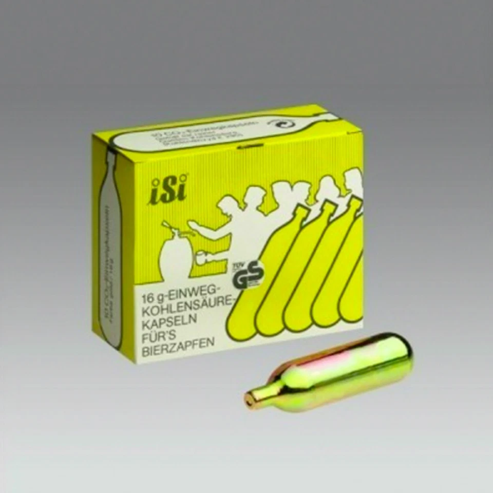 ICH-ZAPFE Capsules de dioxyde de carbone CO2, 10 pièces, 16g