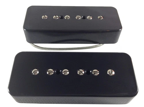Dust Storm humbucker sized Mini Range P90s solderless connector setup