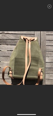 green nubuck leather backpack | eBay display picture 3