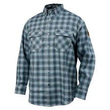 Revco Black Stallion FR Gray Plaid Cotton Work Shirt (2XL) (FS9-PGY)
