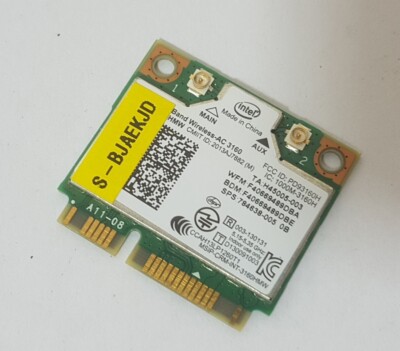 BT+ Wlan Wifi Intel Dual Band Wireless-AC 3160 aus Wortmann Terra Mobile 1749