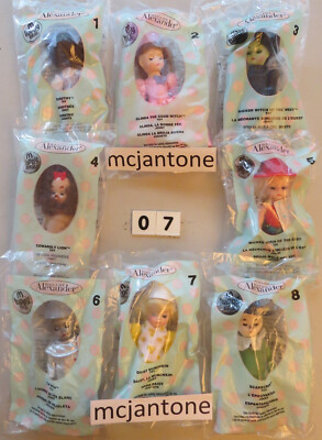 MIP SET 8 McDonald's 2007 MADAME ALEXANDER Doll WIZARD OF OZ Toy