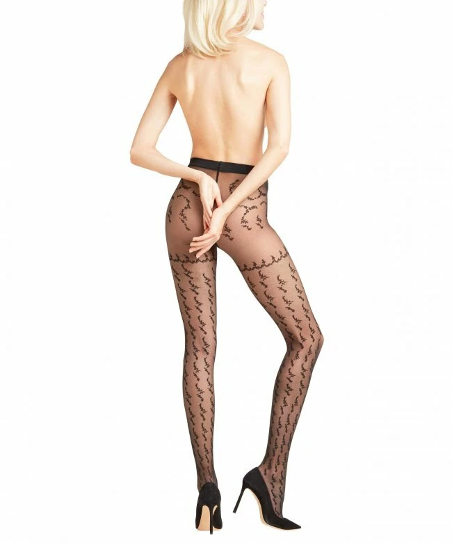 Medias FALKE Bloom Scent Pantimedias 7826 Negro Arte Militar 41129 PEQUEÑAS 4/6 NUEVAS Foto 3 de 4