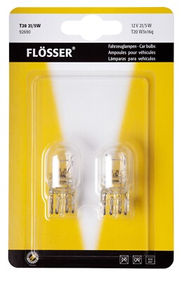 2 PCS T20 7443 1891 21/5W Halogen Bulbs - Turn Signal, Brake, Tail Light Bulbs For Cars, Amber