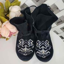 Toms Black Suede Moccasin Size 7