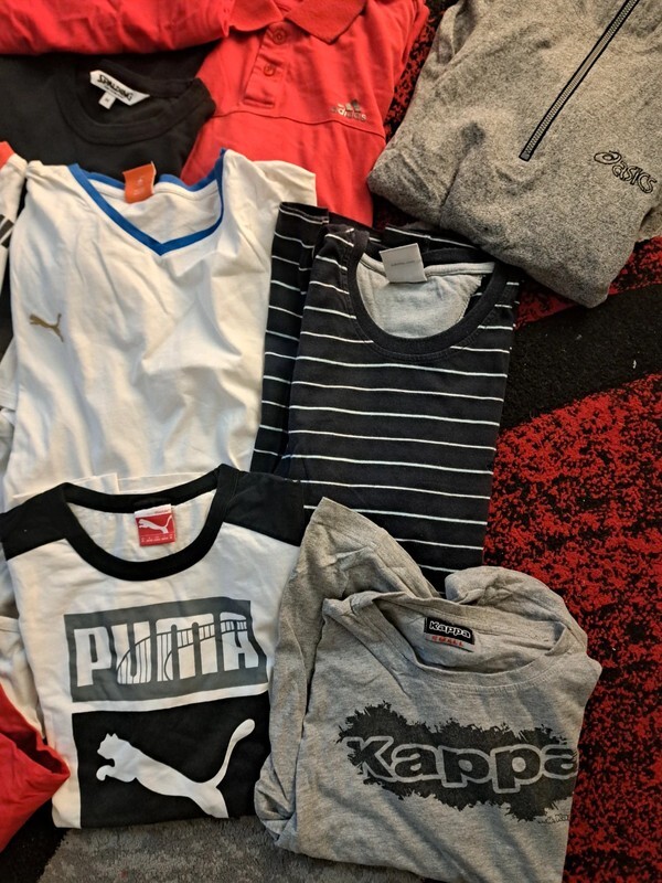 Adidas Nike Hollister Fila Kappa Lot of 20 T Shirt Big logo sz.S to XL