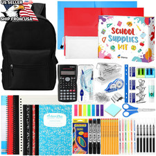 126 Pcs High School Supplies Kit with Backpack, Back to School Supplies Set