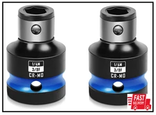 2PCS Impact Bit Holders 3/8 Inch Square Drive to 1/4 Inch Hex Socket Adapter for