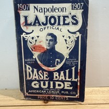 1907 Napoleon Lajoie’s Official Base Ball Guide - Missing Back Cover Nice & Rare