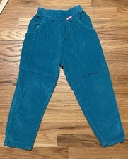 Vintage OshKosh B  Gosh Teal Blue Corduroy Pants Girls Size 6 100 Cotton