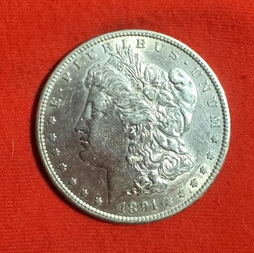 1891-S Morgan Silver Dollar Choice AU *922*