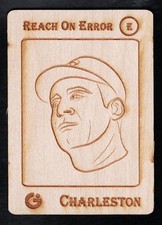 OSCAR CHARLESTON -Rare GYPSY OAK Wooden BASEBALL Card- FAN CRAZE ART SERIES