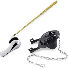 iFealClear Universal Toilet Handle Replacement Kit Front Mount with Chrome 