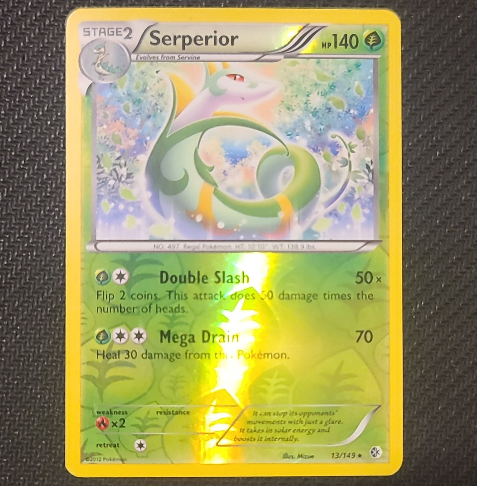 Pokémon Serperior 13/149 Boundaries Crossed Holo Rare English Stage 2 140 HP