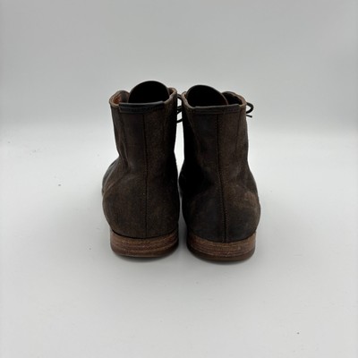 Officine Creative Brown Suede Leather Lace Up Boots Men display picture 1