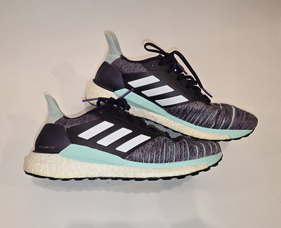 adidas Solar Glide Grey/Cloud White/Clear Mint Lace-Up Low Top Sneakers D97447