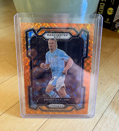 Panini 2023-24 Prizm Premier League Erling Haaland #3 Orange Hyper Prizm