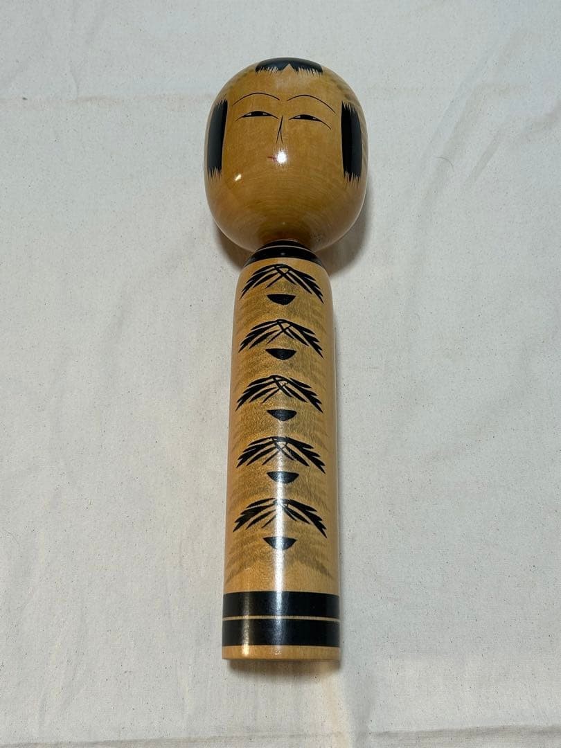 Yoshimitsu Sato Kokeshi Doll Togatta Style Monotone Traditional Craft