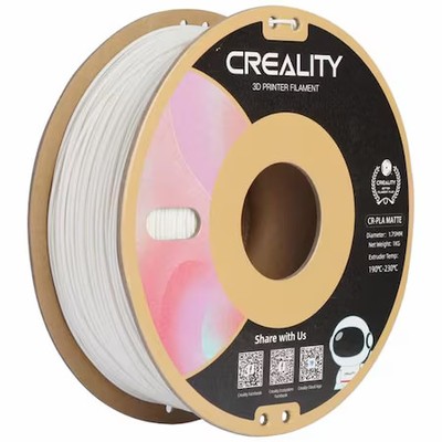 Creality Cr-Pla Matte Gypsum White 3D Printer Filament, Gypsum White
