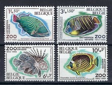 Belgium 1968 4v. MNH Antwerp Zoo • Tropical Fish • Marine Life