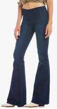 Free People We The Free Penny Pull-On Flare Bell Bottom Jeans Rich Blue 25 1 