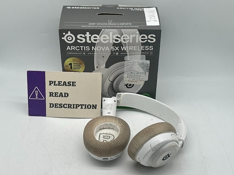 SteelSeries Arctis Nova 5X Wireless Gaming Headset (White) - READ/FOR PARTS
