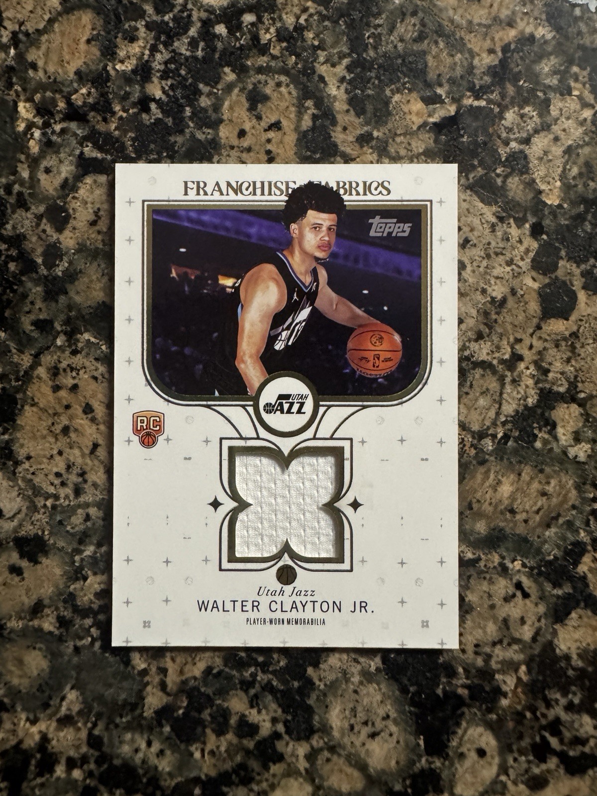 2025-26 Topps - Franchise Fabrics Walter Clayton Jr. #FF-WC (MEM, RC)