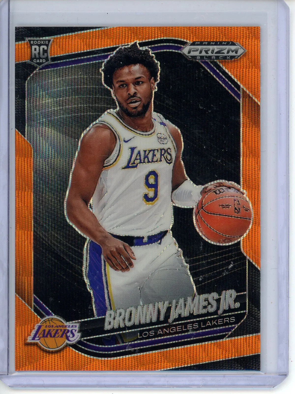 2024-25 Panini Prizm Black Bronny James Jr. #94 Orange Wave Rookie RC /60 Lakers