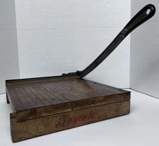 Swingline Ingento No. 3 Paper Cutter 10”x10” Maple Wood Guillotine Trimmer VTG