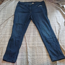 Faded Glory Girls Skinny Jeans Size 16A Blue Dark Wash Denim