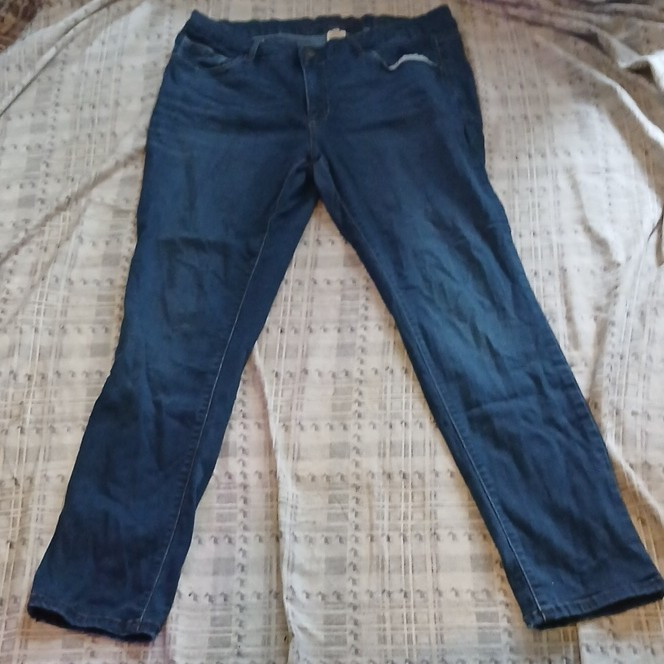 Faded Glory Girls Skinny Jeans Size 16A Blue Dark Wash Denim