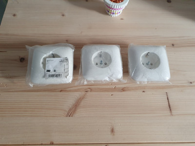 3x Busch-Jaeger 20 EUJ-214 Reflex SI Vollplatte Steckdose Alpinweiß