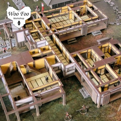 Samurai Lords House 28mm 3D gedruckt Gaming Gelände - 3D Alien Worlds