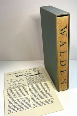 WALDEN Henry David Thoreau Heritage Press 1939 Illustrated + Slipcase, Sandglass