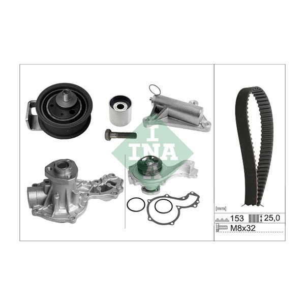 Ina Zahnriemensatz + Wasserpumpe FüR Vw Passat B5 Audi A4 B5 A6 C4 C5 1.8 / T-image