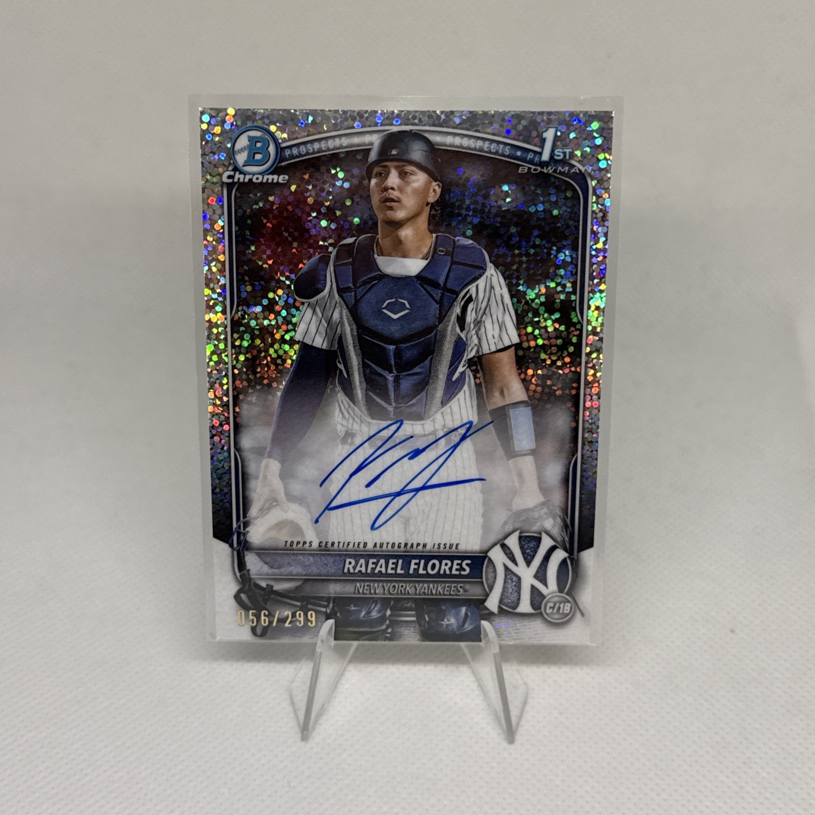 RAFAEL FLORES 2025 BOWMAN CHROME 1ST SPECKLE REFRACTOR AUTO /299
