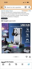 PS5 / PS5 Slim Stand and Cooling Station with RGB LED Controller Charging Sta...