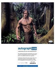 Tarzan Alexander Skarsgard Autograph 11x14 Photo Sexy Hot Shirtless Abs ACOA
