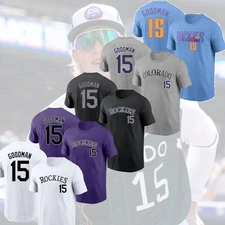 SALE 30% - Hunter Goodman #15 Colorado Rockies 2025 Name & Number For Fans